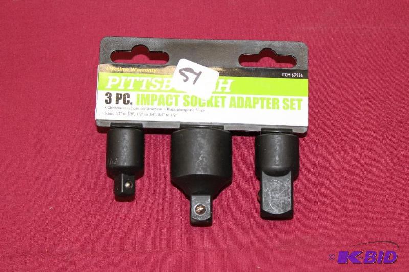 NEW 3 Piece Impact Socket Adapter Set&nbsp...