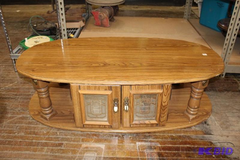 Wood Coffee Table With Storage&nbsp...