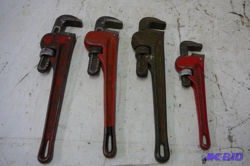lot 167 image: Lot of pipe wrenches 3-14" 1-10"...