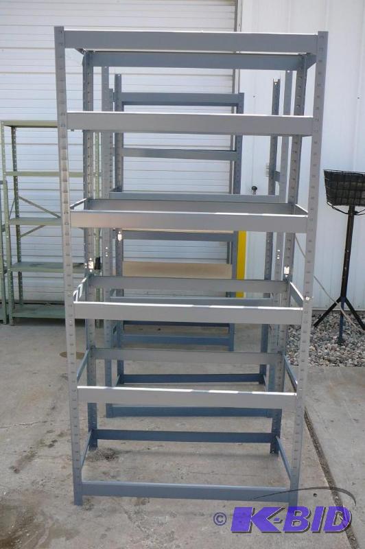 lot 21 image: Steel Shelving Lite Duty 2- green 3-grey18&qu...