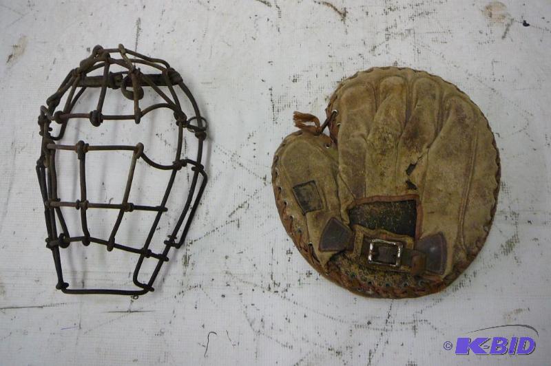 lot 30 image: Vintage Baseball Glove and Catcher mitt...