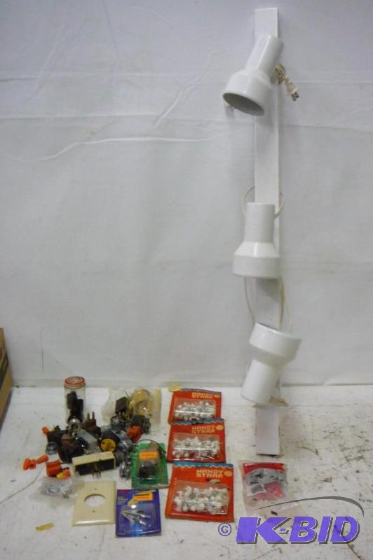 lot 60 image: Strip Light and Misc Electric Wirenuts, Strap...
