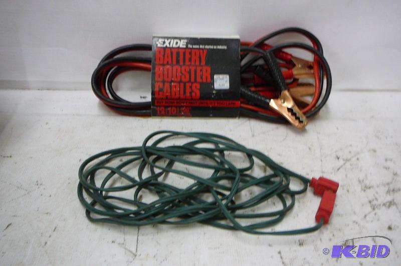 lot 70 image: Exide Battery Cables 12" long 10 gauge c...