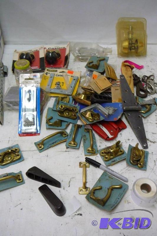 lot 71 image: Lot of Hardware - Casters - Door Pulls - wind...