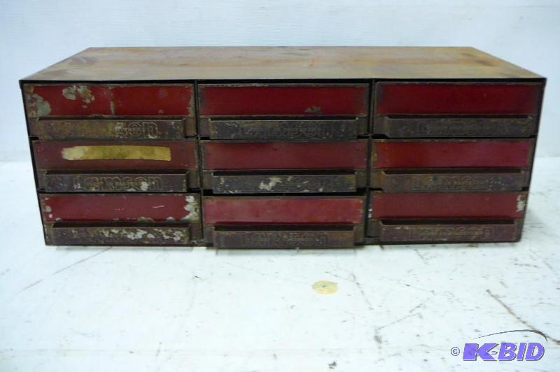 lot 80 image: Metal Parts Ben 9 Drawers 27 12 w x 12 d x ...