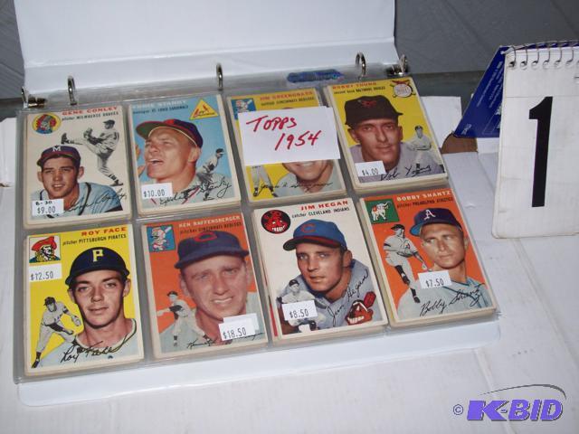 Lot of 45-1954 Topps Baseball Cards-VG Averag...
