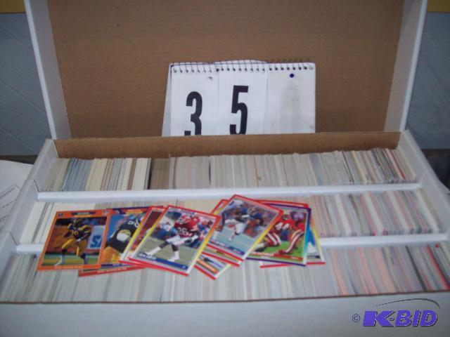 3,000 count box of football cards. Included s...