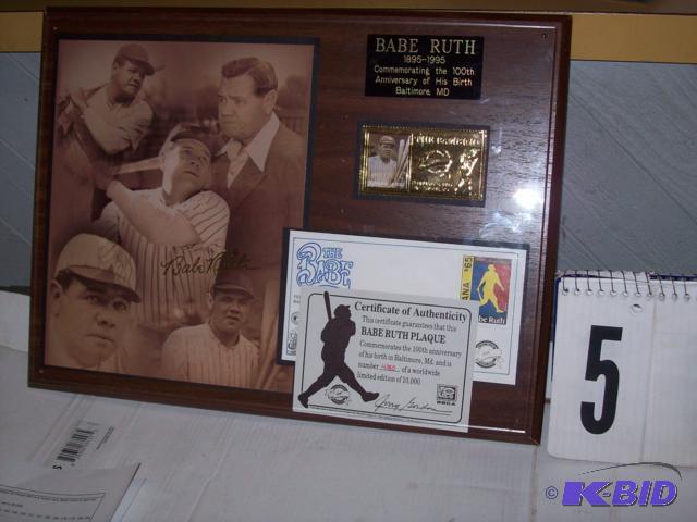 Babe Ruth Limited Edition Commemorative Plaqu...