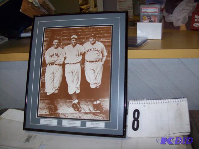 Babe Ruth, Lou Gehrig and Jimmie Foxx framed ...