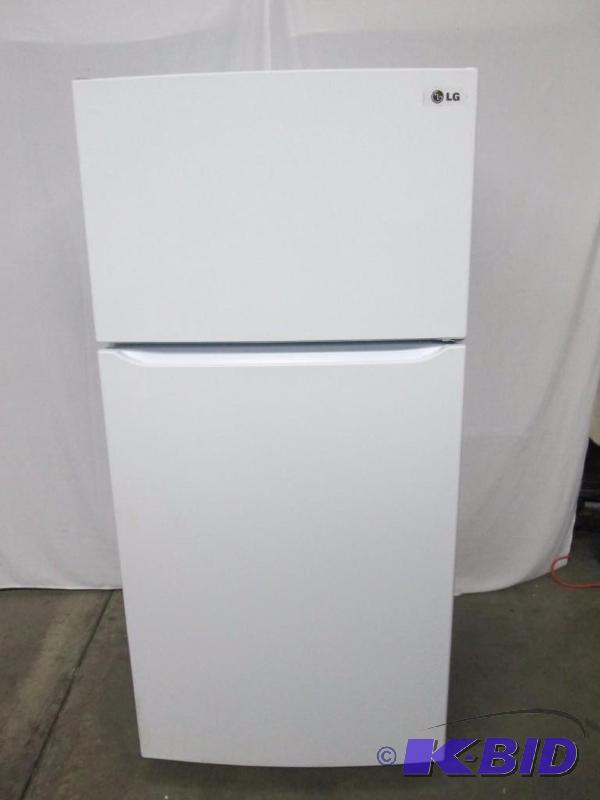 lot 1 image: LG Top-Freezer Refrigerator - White
