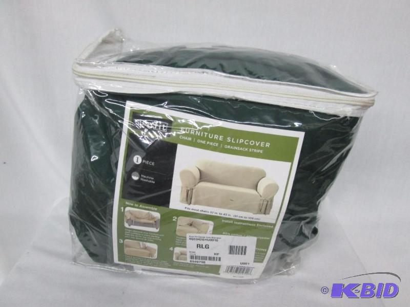 lot 19 image: Sure Fit Canvas Solid Slipcover