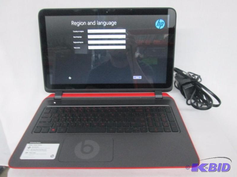 lot 3 image: HP Beats 15.6 8GB BlkRed Touch Screen Laptop