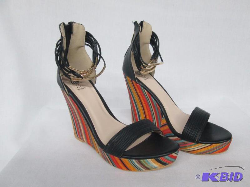 lot 33 image: GC Shoes Womens FYI Striped Wedge Sandal