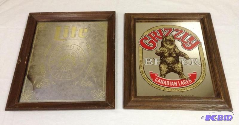 lot 1 image: 2 Beer Mirrors