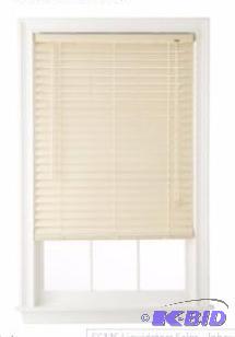 lot 21 image: JCPenney Home White 2 Embossed Faux-Wood Horizontal Blinds. Measures 48 58 W.