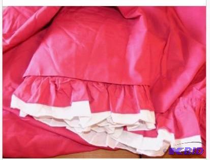 lot 27 image: JCP Penny priscilla Panel curtains. wtie backs. Exotic Pink. New in Package