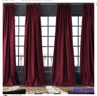lot 37 image: Royal Velvet Grandeur Silk Rod-PocketBack-Tab Curtain Panel 1 Panel Silver Gray