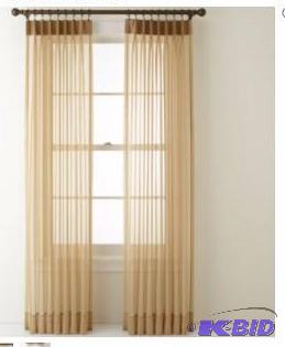 lot 38 image: Lisette Pinch Pleat Sheer Indigo 2 96 x 84 Panels96 x 84  New in Package just Taken out