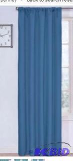 lot 39 image: Eclipse Kids Kendall Rod-Pocket Blackout Curtain Panel.  New in Package. One Panel.  Navy