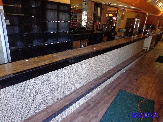 lot 10 image: Wooden Bar with Carpeted Front   24" 10&...