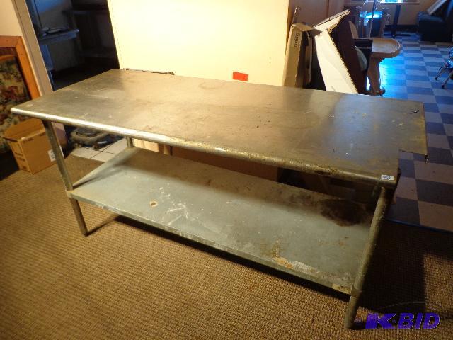 lot 102 image: NSF Approved Stainless Steel Table with Botto...