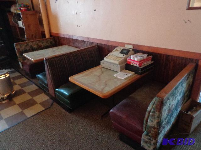 lot 107 image: Set of Booths   2 tables &nbsp45.75 x 30  bo...