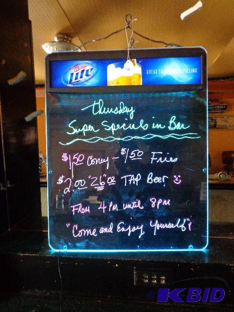 lot 12 image: Miller Lite Lighted Menu Board   23&nbspx 19...