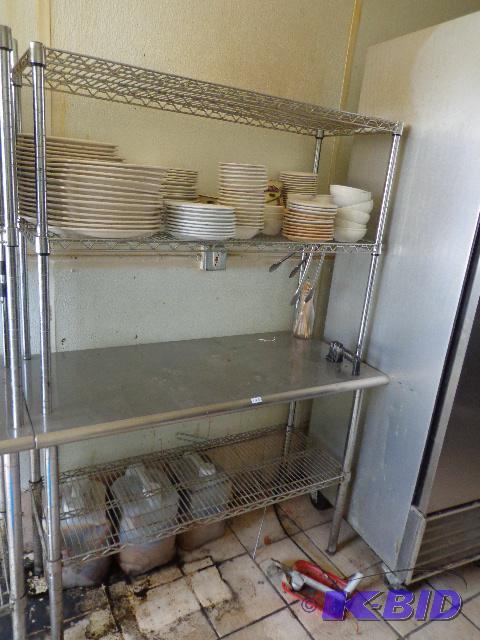 lot 128 image: Chrome Plated and Stainless SteelShelf   &nbs...