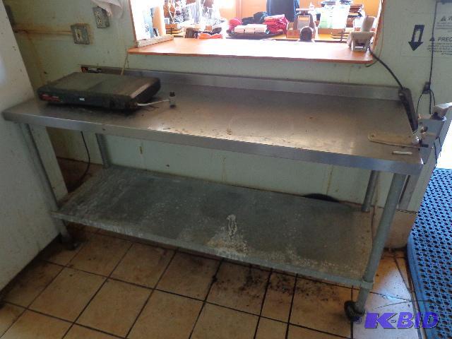lot 129 image: Aero Stainless Steel Table   72 x 39 ...