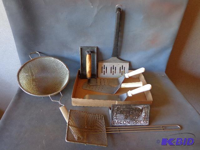 lot 134 image: Utensils for a Grill   strainer   spatul...