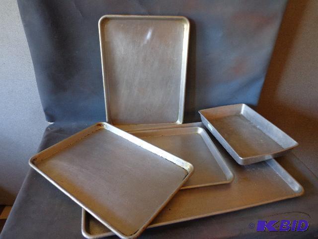 lot 136 image: ( 5) Baking Pans   1 pan 26"  3 pans 18&...