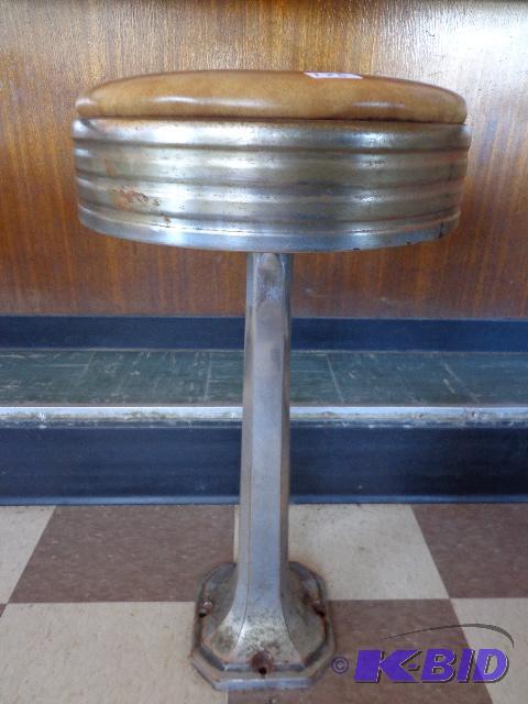 lot 175 image: Vintage Diner Stool   Stool is 25" high ...