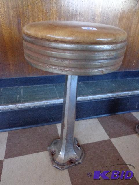 lot 181 image: Vintage Diner Stool   stool is 25" high ...