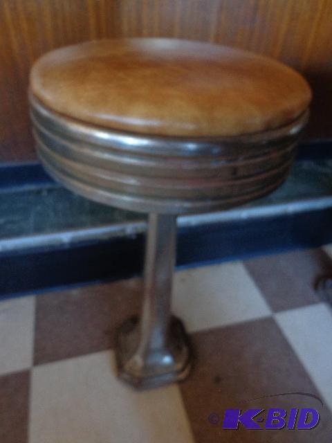 lot 183 image: Vintage Diner Stool   Stool is 25" tall ...