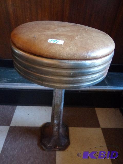 lot 191 image: Vintage Diner Stool   stool is 25" tall ...