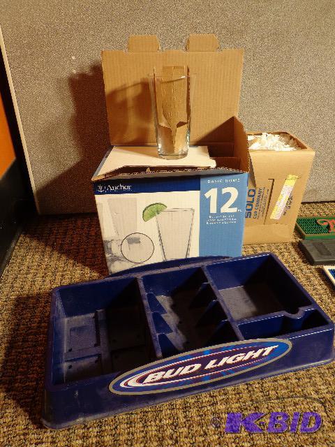lot 20 image: Bar Glasses,Drink Mats, Drinking Straws and B...