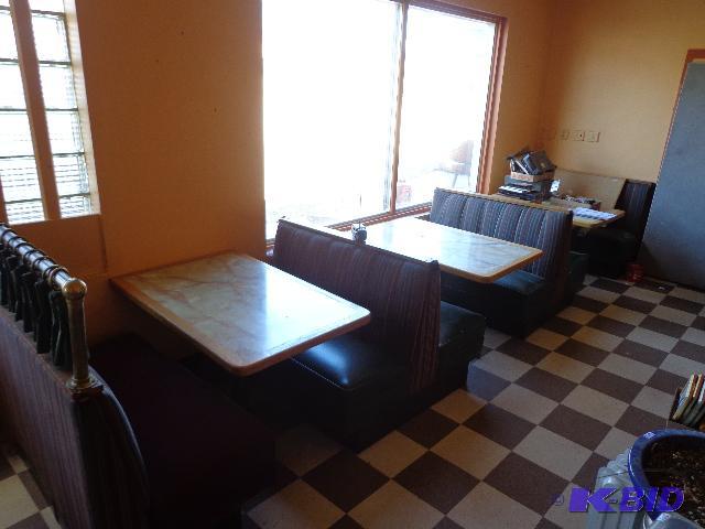 lot 206 image: Table and Booths   2 single booths and 1 doub...