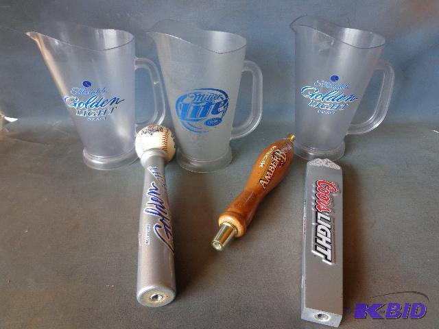 lot 21 image: (3) Pitchers and (3) Tappers   Pitchers are G...