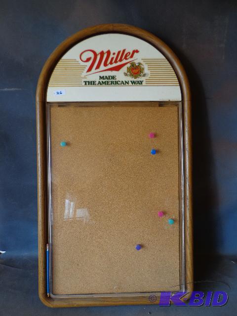 lot 26 image: Miller Bulletin Board   32 x 18 ...