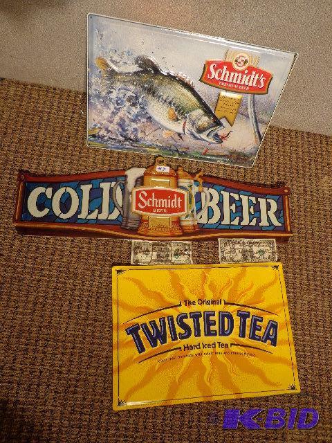 lot 47 image: Signs   Schmidt Beer 28 x 6  Schmidt Premium ...