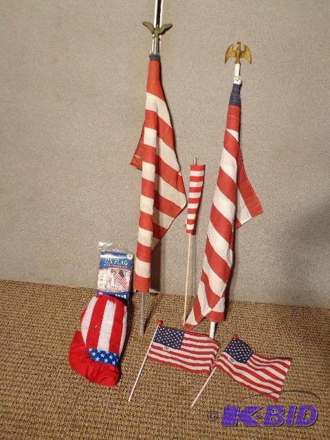 lot 68 image: Assorted American Flags...