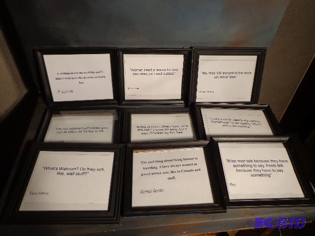 lot 89 image: Funny Quotes in Picture Frame   10 pieces  12...