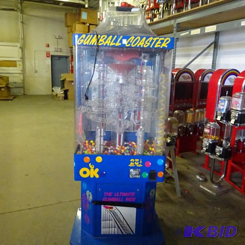 Gumball coaster gumball machine. 25cent. No k... K & C Auctions