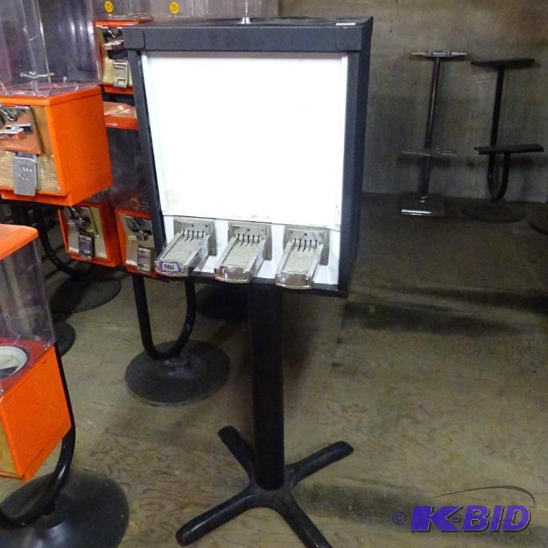 3 column sticker machine. No key...