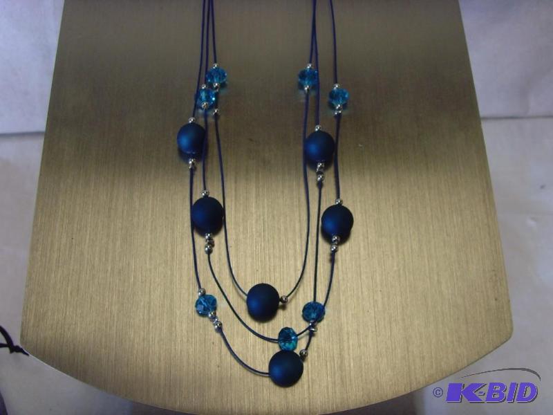 Denim Bead Crystal Jewelry Set