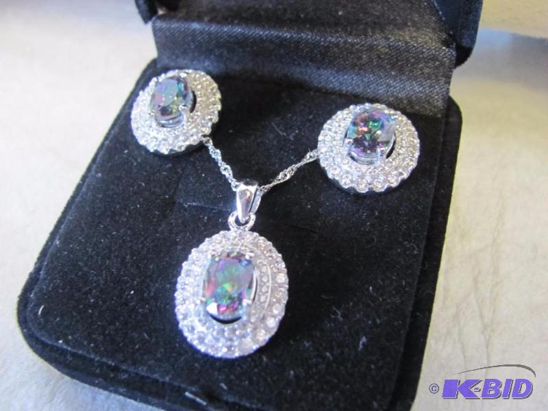 Sterling Silver Crystal Set