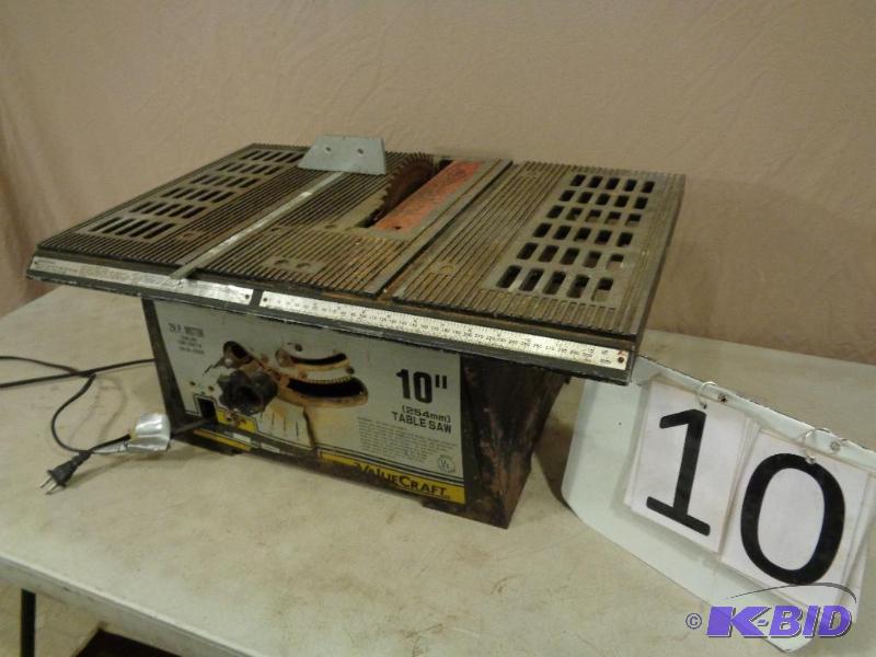 lot 10 image: Value Craft 10" Table Saw. Tested and wo...