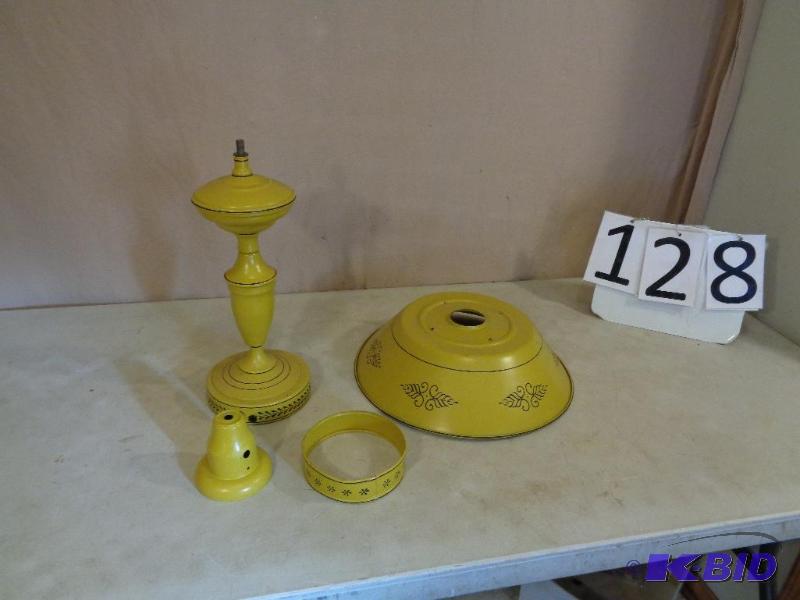 lot 128 image: Old Metal Lamp ()....