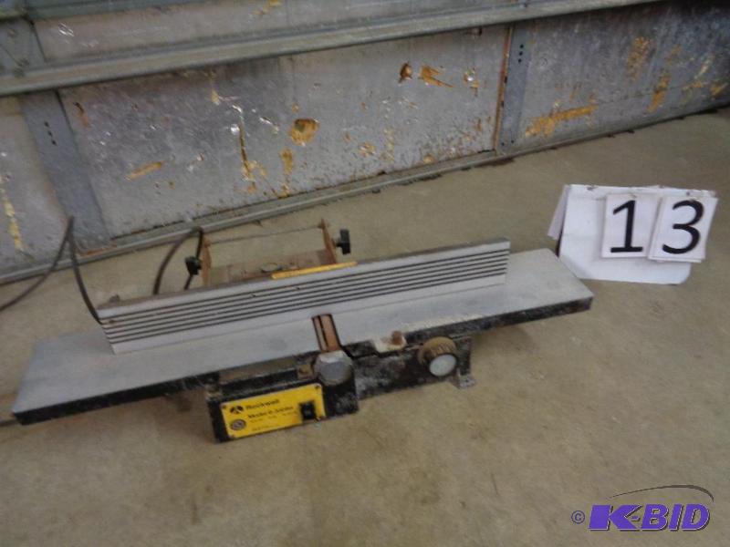 lot 13 image: Rockwell Model 6 Jointer. 120v. Benchtop mode...