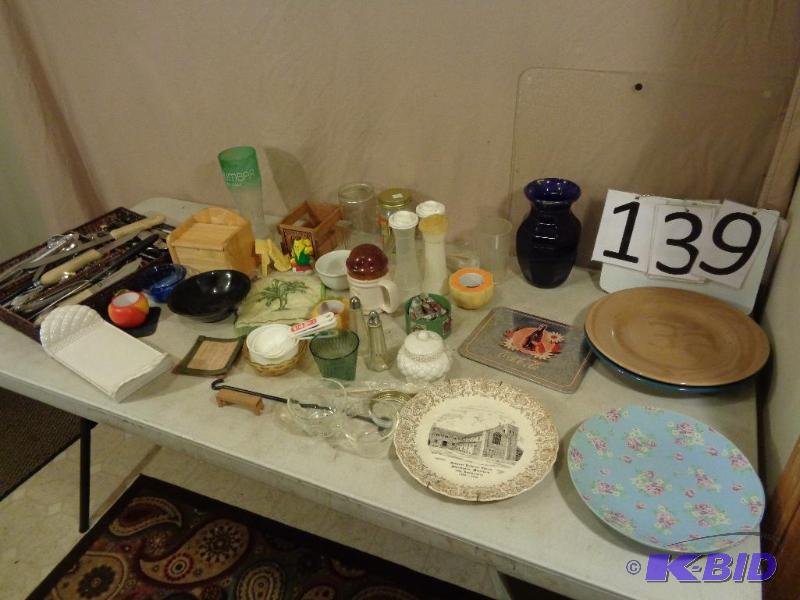 lot 139 image: Lot of Kitchen Items and More. Silverware, Si...